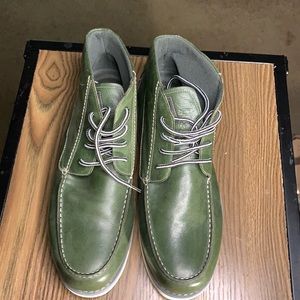 Green KLR leather shoe